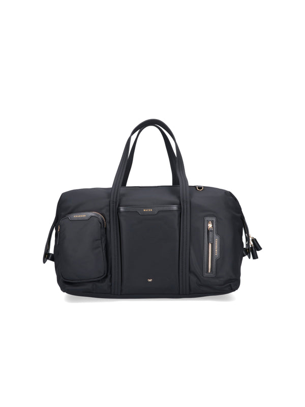 Anya Hindmarch 100% Recycled Nylon top handle bag in black