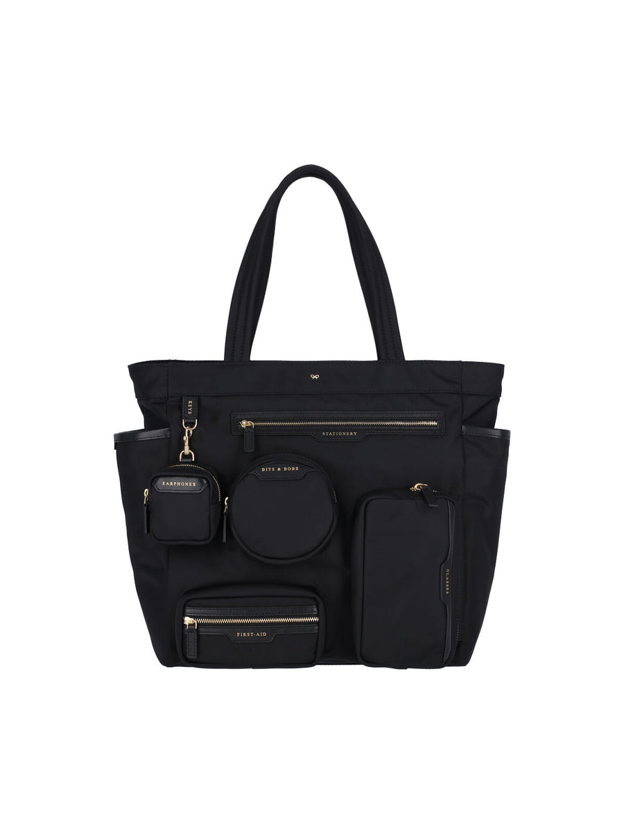 Anya Hindmarch 100% Recycled Nylon tote bag in black