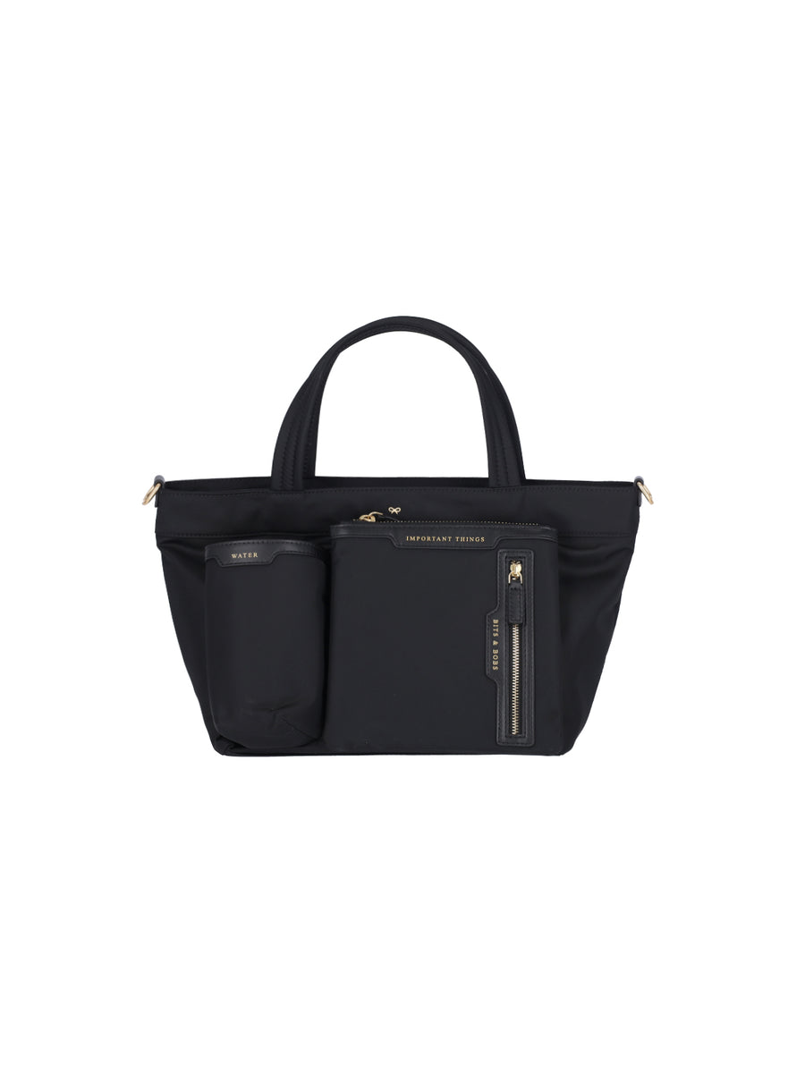Anya Hindmarch 100% Recycled Nylon (body) tote bag in black