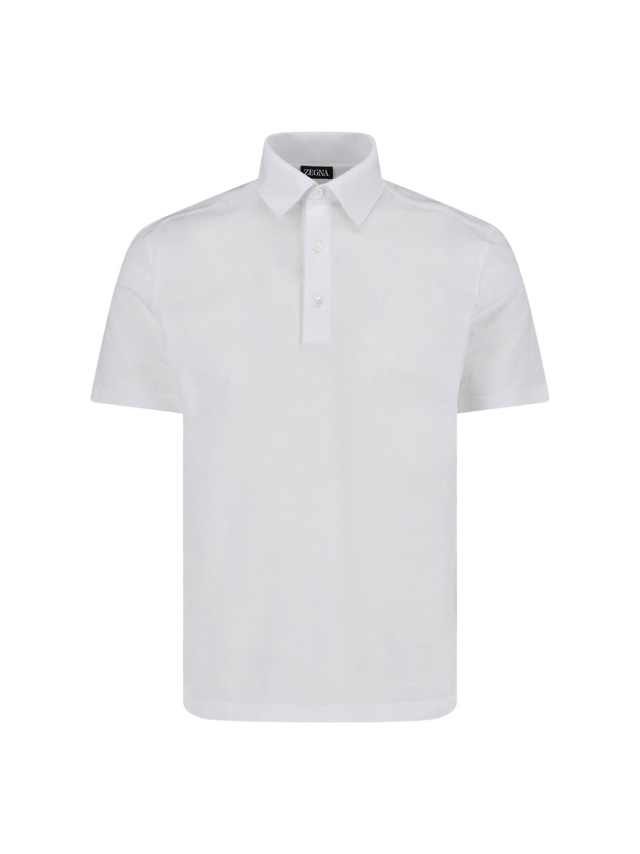 Zegna 100% Cotton polo in white