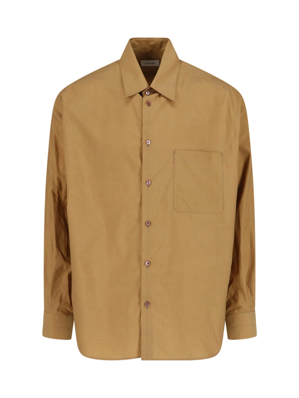 Lemaire 80% Cotton shirt in brown