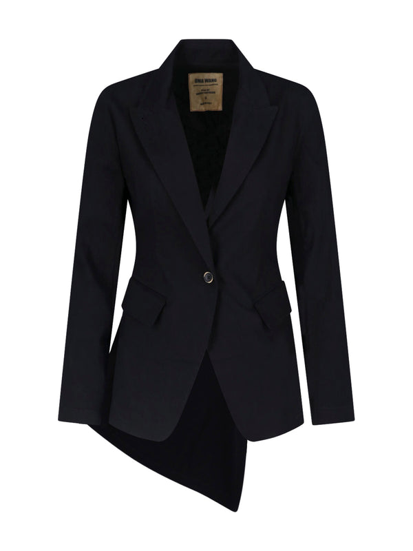 Uma Wang 57% Linen blazer in black