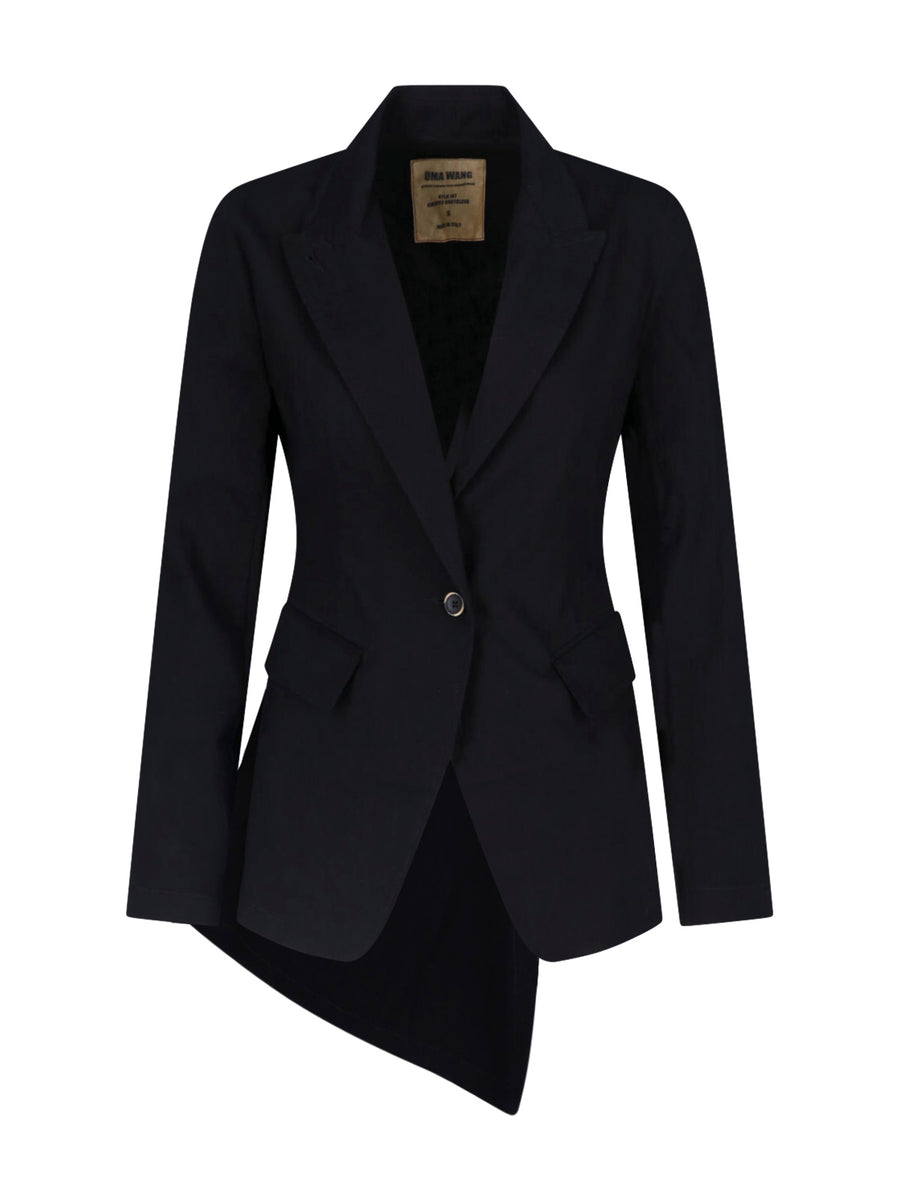 Uma Wang 57% Linen blazer in black