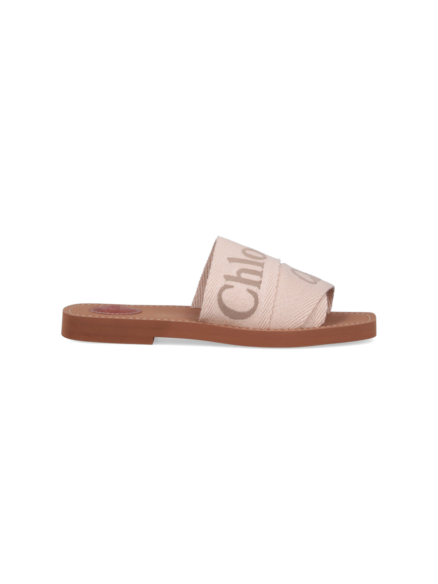 Chloè Upper: 90% Linen sandal in beige