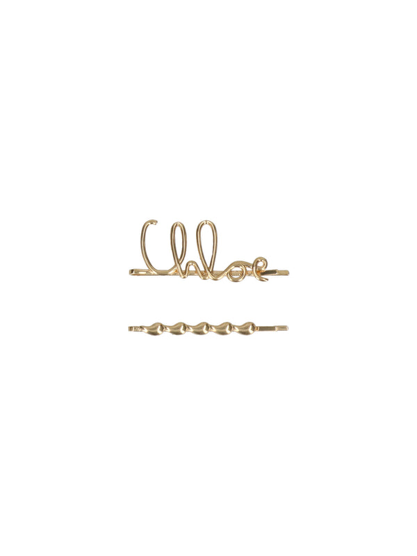 Chloè 100% Brass hair clips in gold