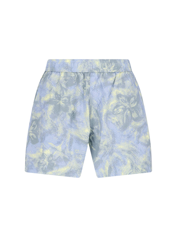 Maison Kitsune' 100% Polyester shorts in blue