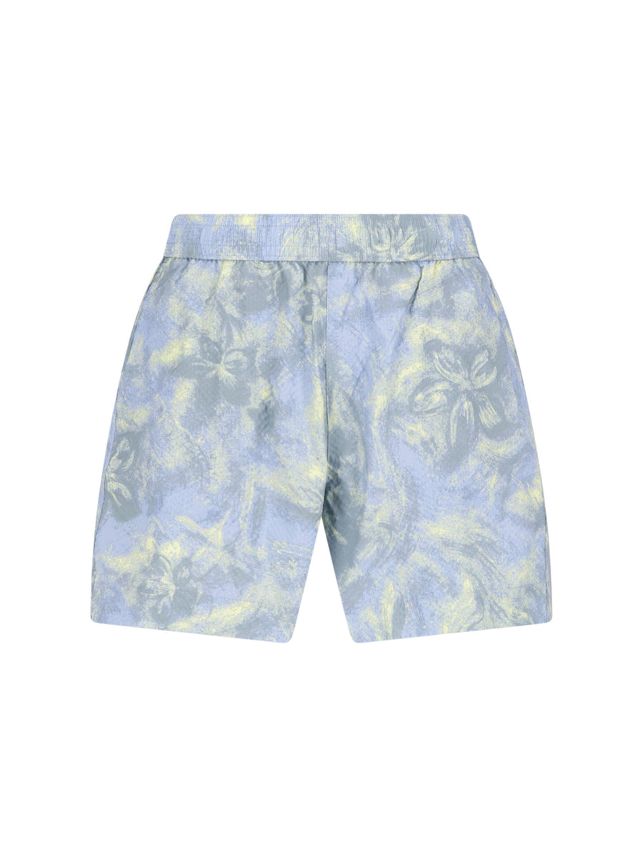 Maison Kitsune' 100% Polyester shorts in blue