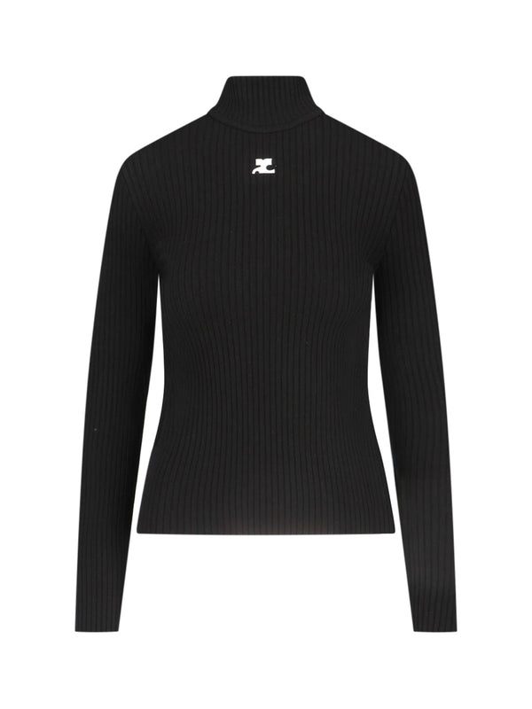 CourrèGes 70% Viscose sweater in black