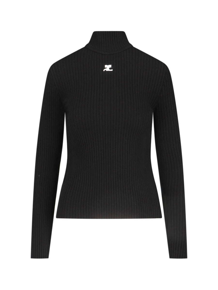 CourrèGes 70% Viscose sweater in black