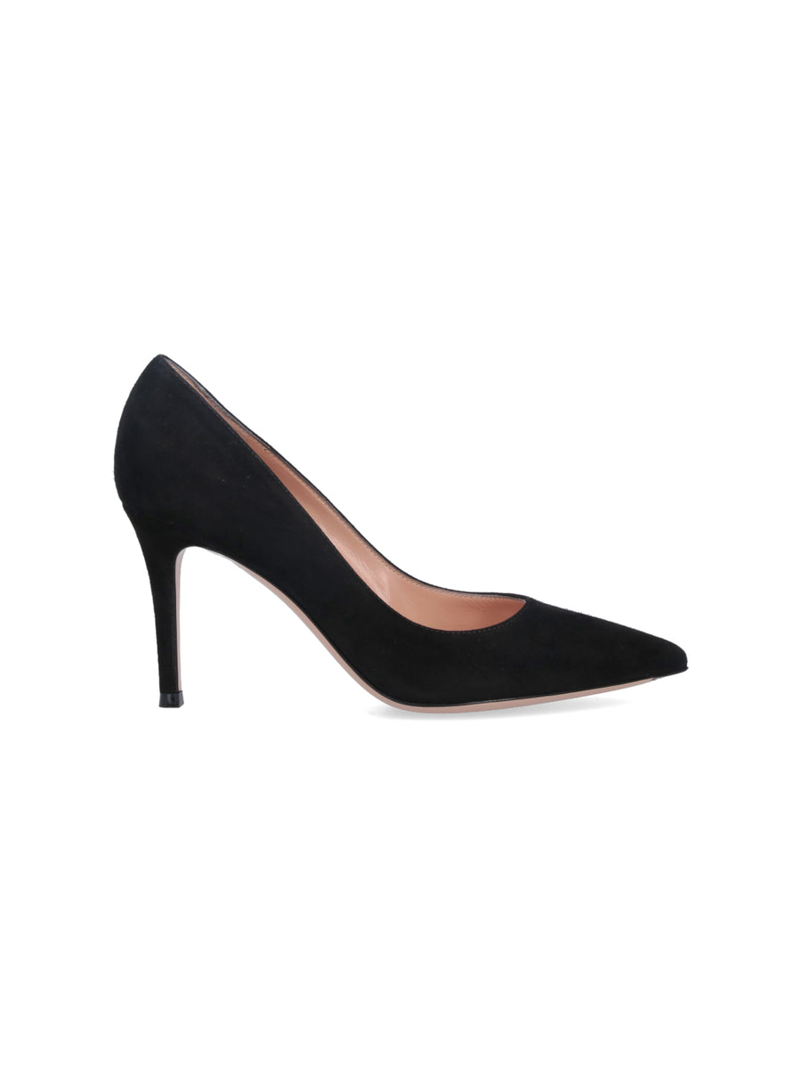 Gianvito Rossi Upper: 100% Suede Leather heel in black