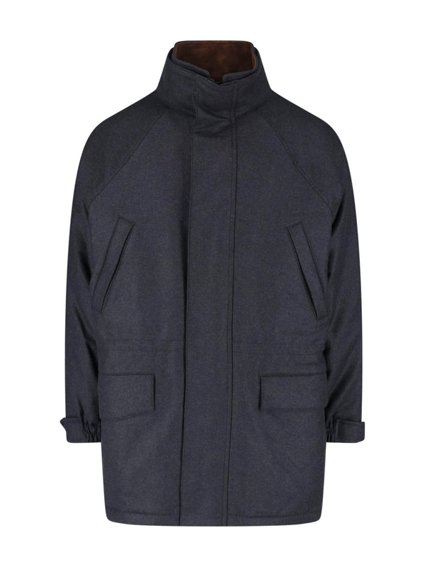 Auralee 100% wool coat in black