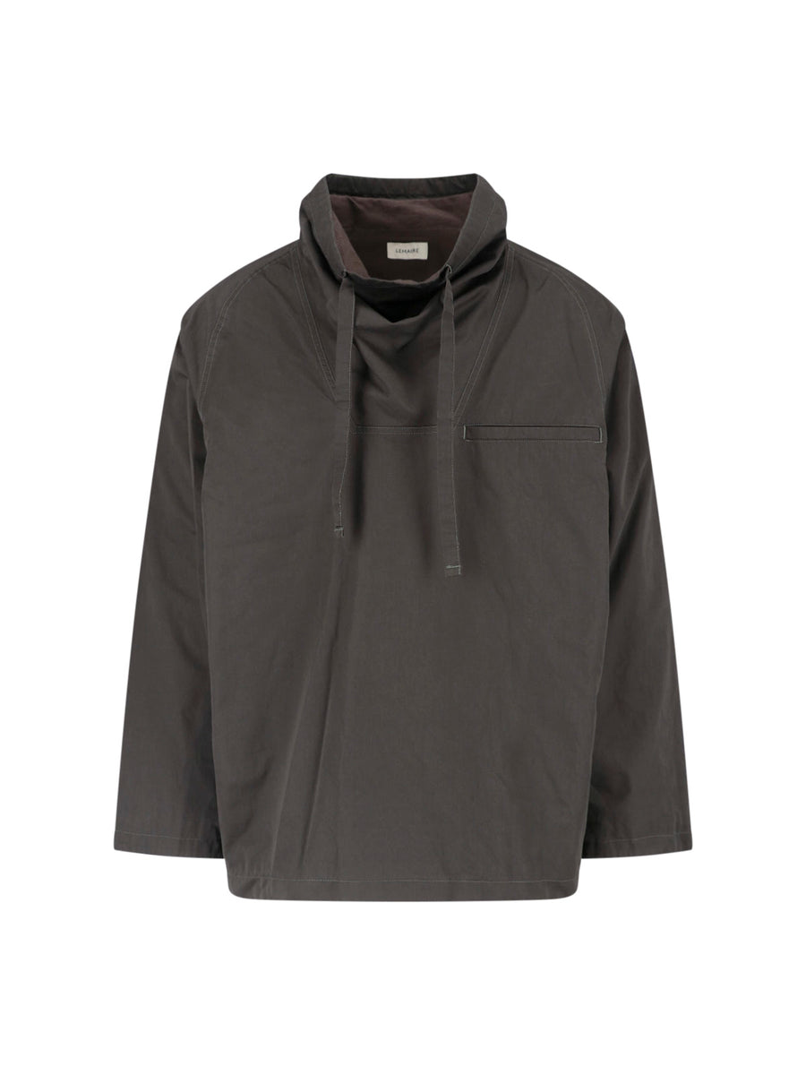 Lemaire 100% Cotton overshirt in brown