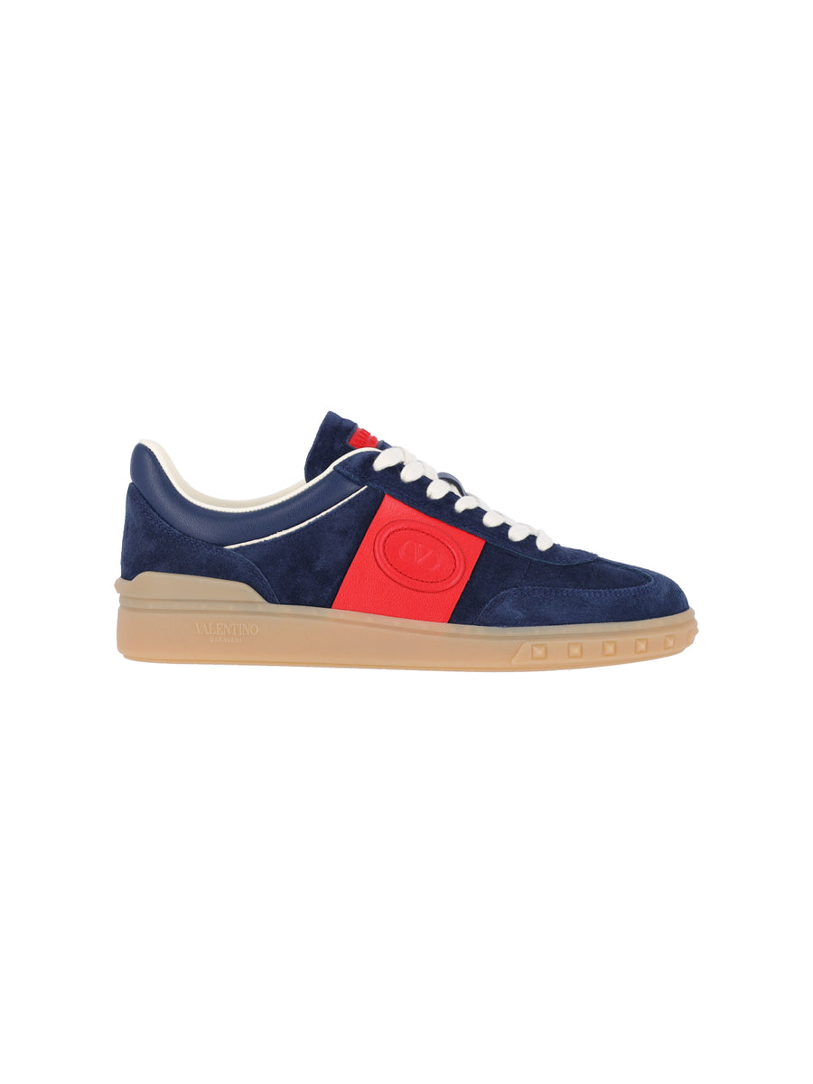 Valentino Garavani Suede sneaker in navy