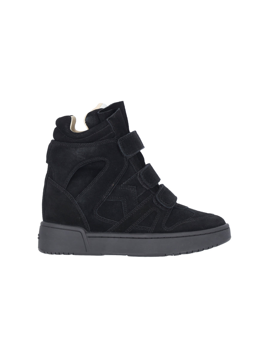 Isabel Marant 100% Cowhide Leather sneaker in black