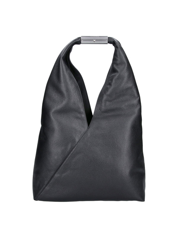 MM6 Maison Margiela 100% Bovine Leather shoulder bag in black