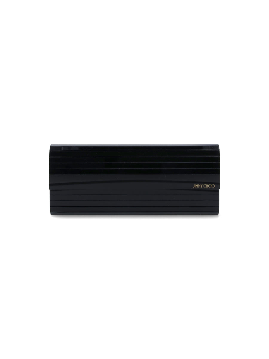 Jimmy Choo Outer: 82% Plexi wallet in black