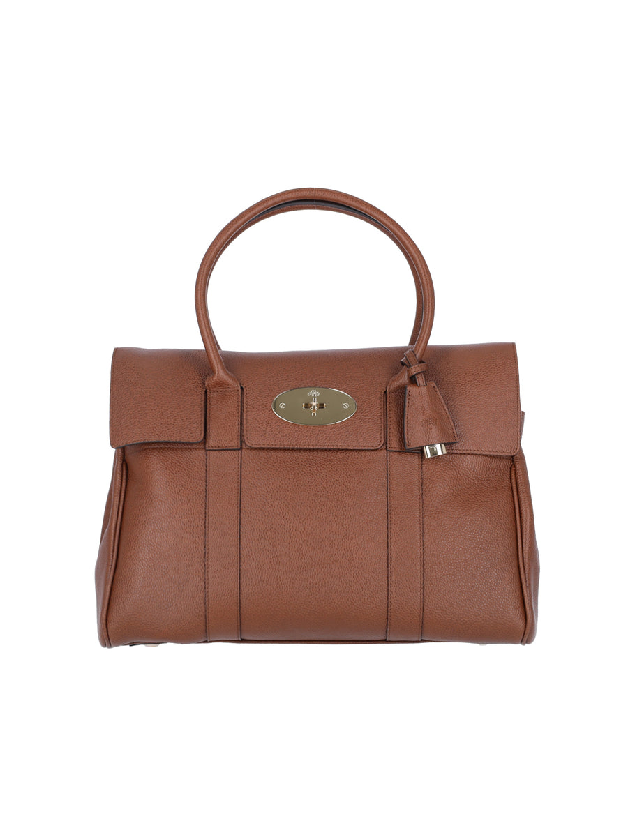 Mulberry 100% bovine leather top handle bag in brown