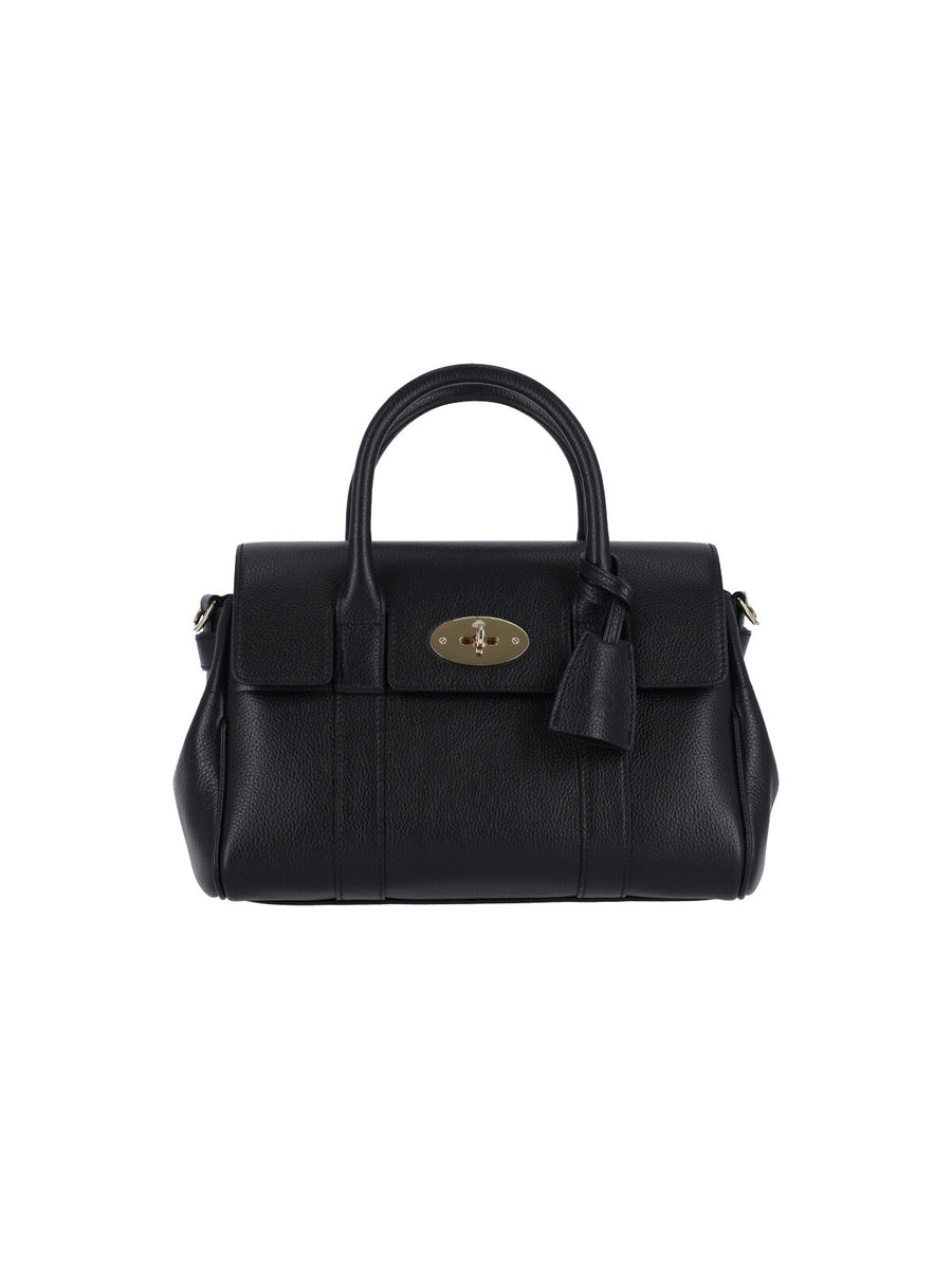 Mulberry 100% bovine leather top handle bag in black