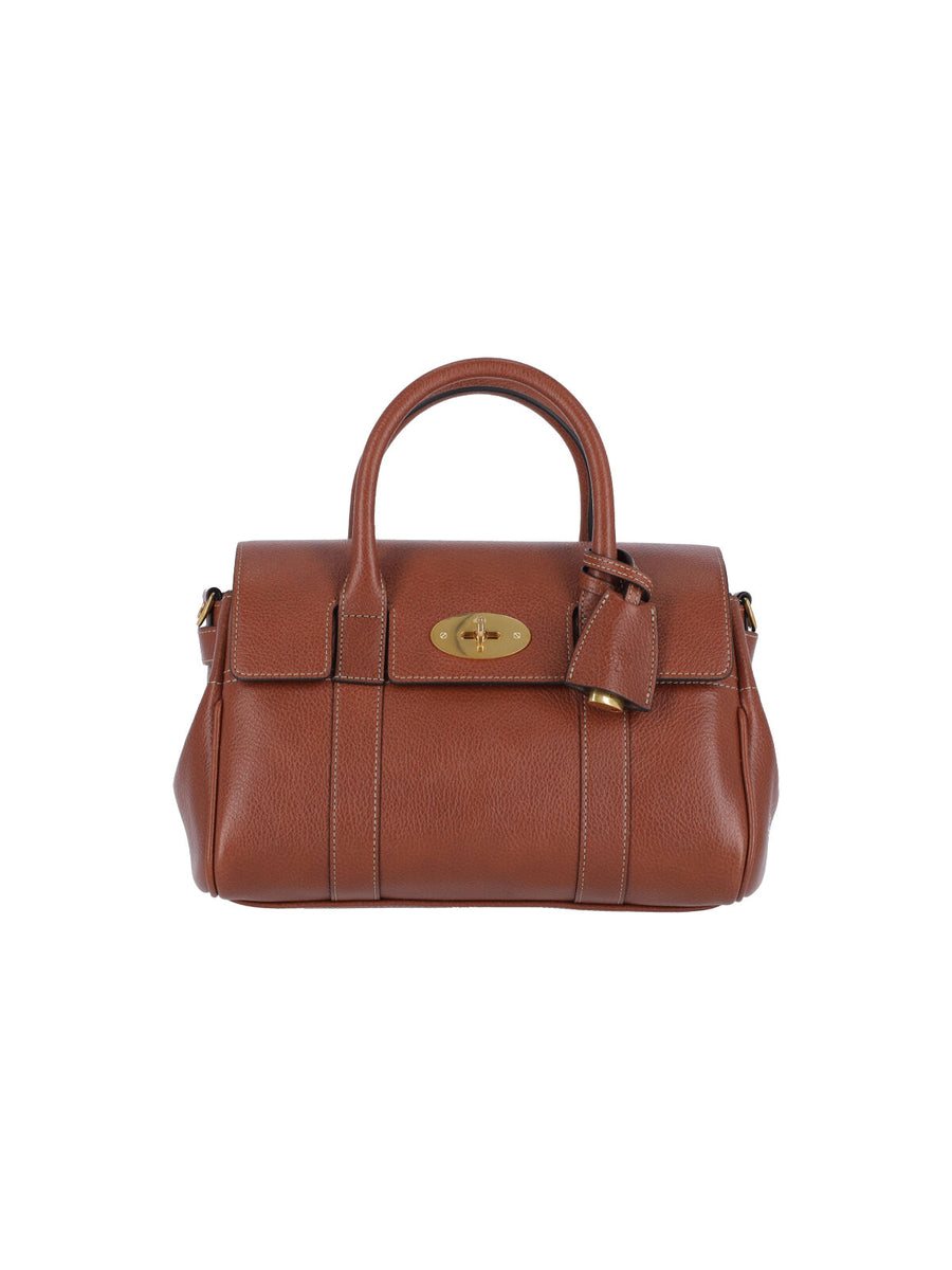 Mulberry 100% bovine leather top handle bag in brown