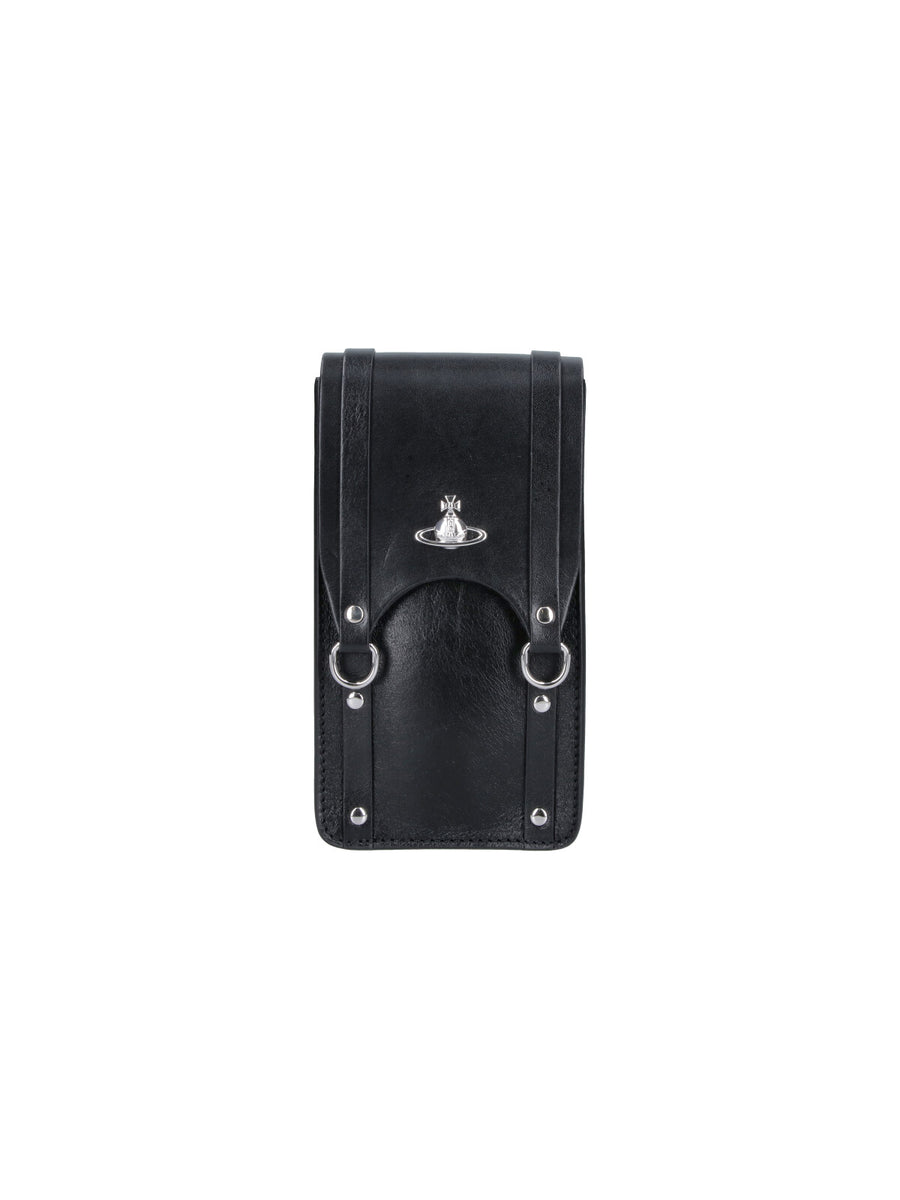 Vivienne Westwood 100% Cow Leather shoulder bag in black