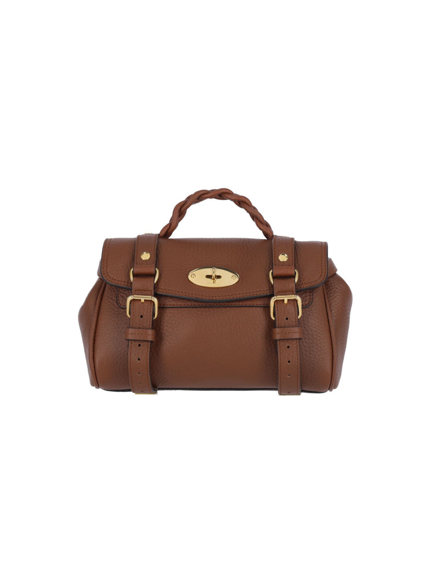 Mulberry 100% bovine leather top handle bag in brown
