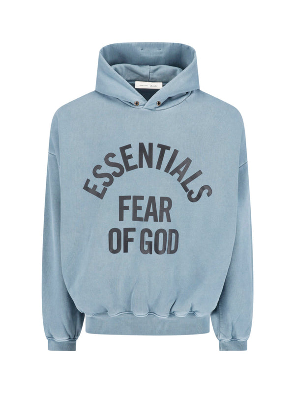 Fear Of God Essentials 100% Cotton hoodie in blue