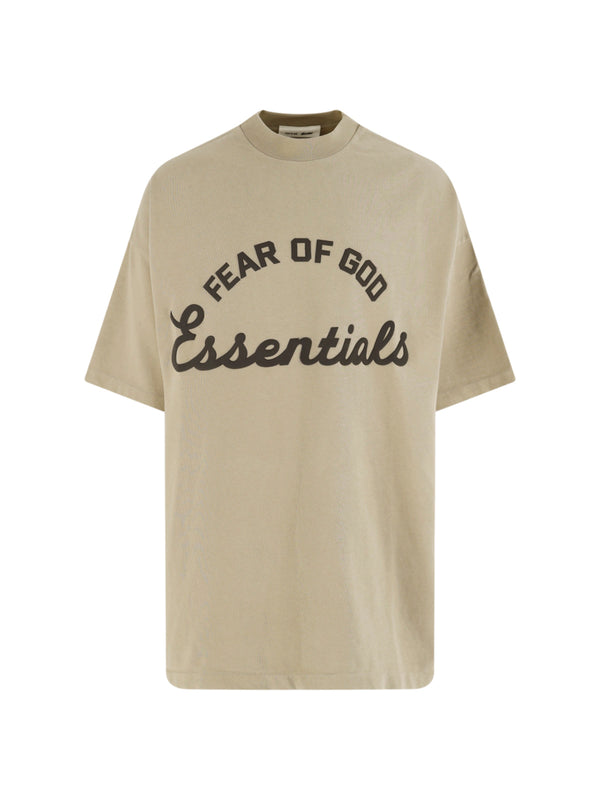 Fear Of God Essentials 100% Cotton t-shirt in beige