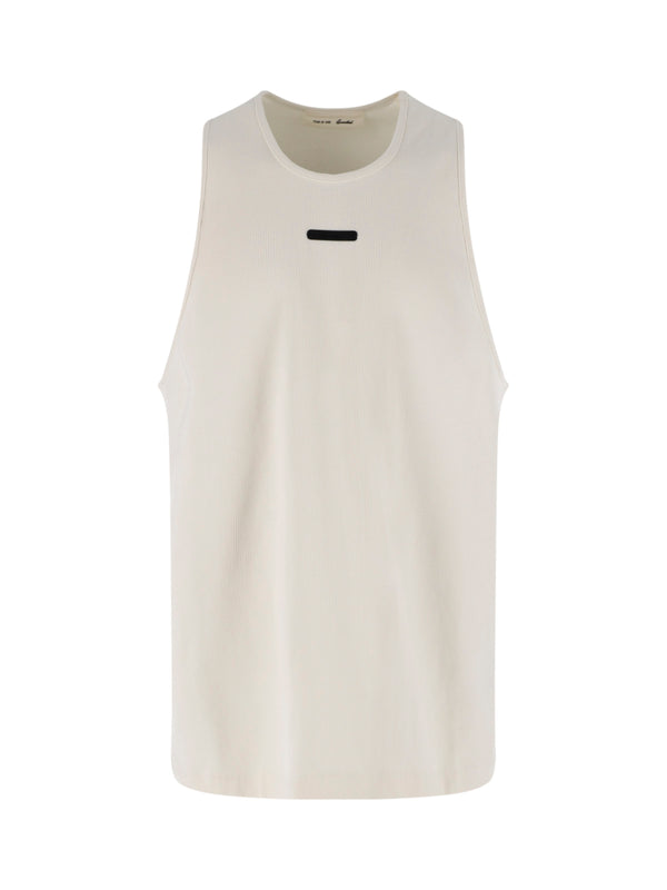 Fear Of God Essentials 90% Cotton tank top in white