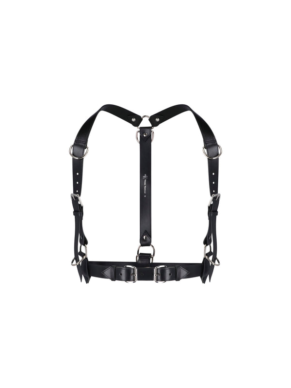 Vivienne Westwood 100% Cow Leather harness belt in black