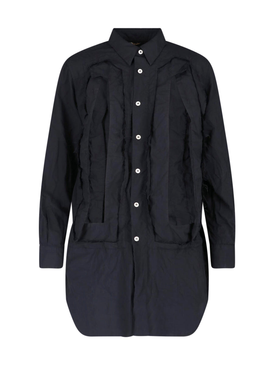 Comme des Garçons 100% Polyester shirt in black