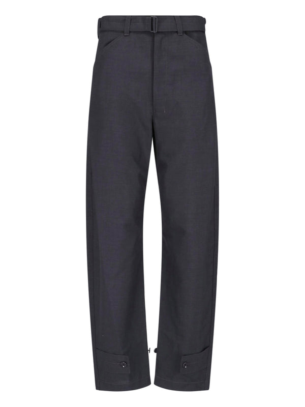 Lemaire 55% Polyester trousers in black