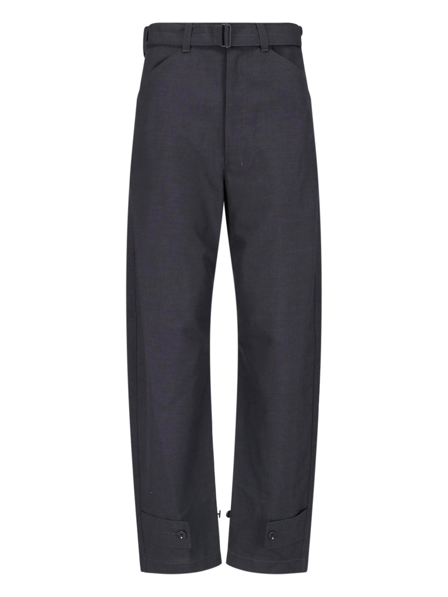 Lemaire 55% Polyester trousers in black