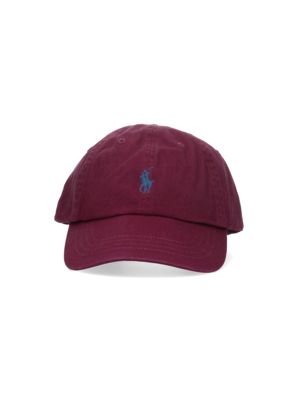 Polo Ralph Lauren 710 100% Cotton baseball cap in burgundy