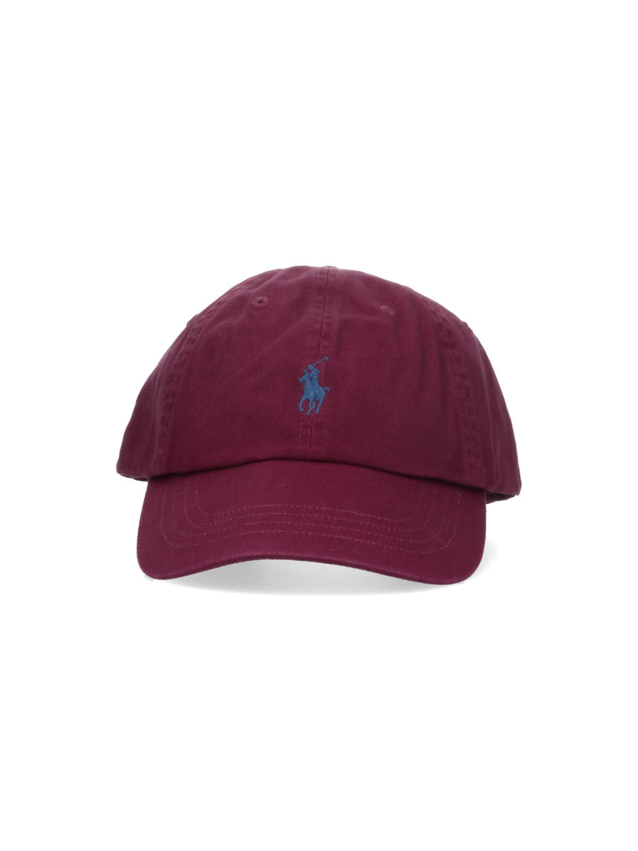 Polo Ralph Lauren 710 100% Cotton baseball cap in burgundy