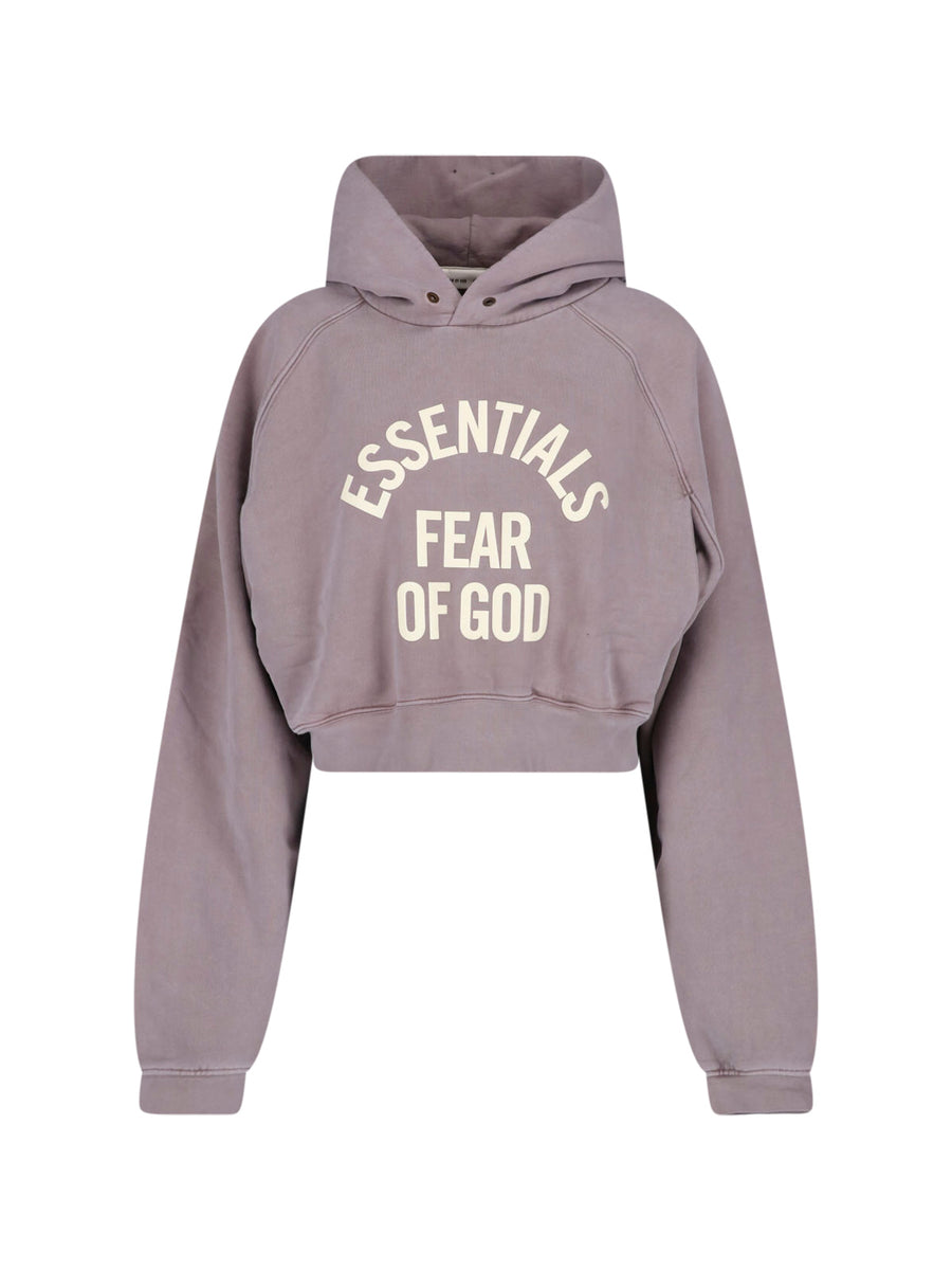 Fear Of God Essentials 100% Cotton hoodie in purple