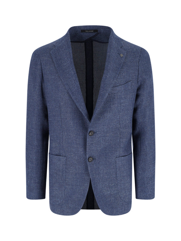 Tagliatore Wool-blend blazer in blue