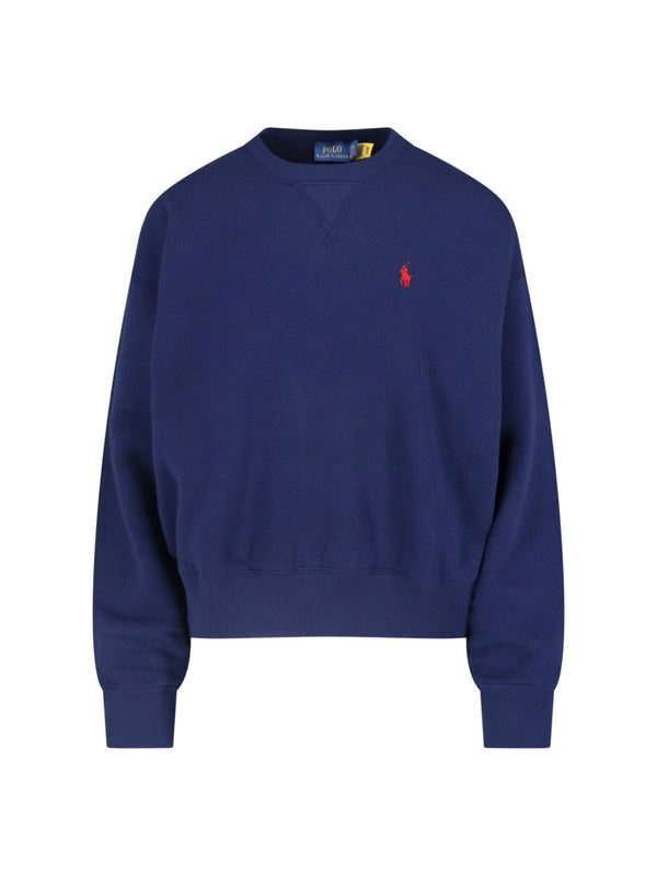 Polo Ralph Lauren Cotton-blend fleece sweatshirt in navy