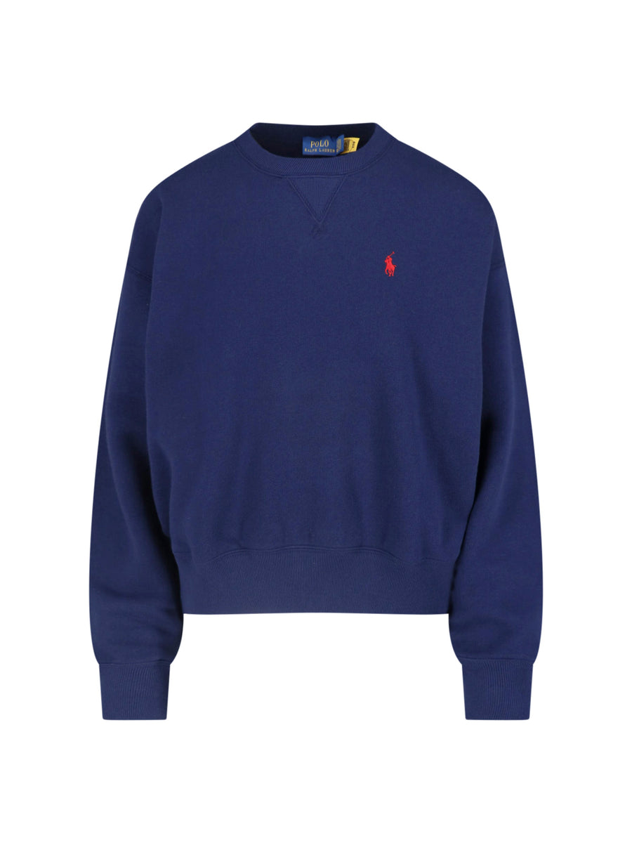 Polo Ralph Lauren Cotton-blend fleece sweatshirt in navy