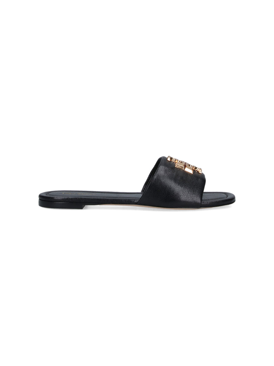 Tory Burch Upper: 100% Caprine slide sandal in black