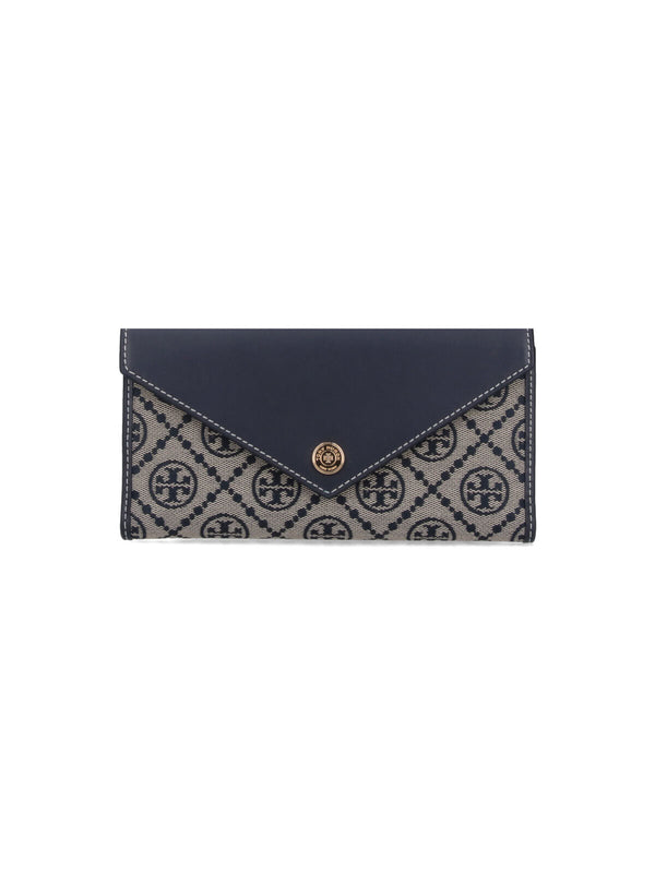Tory Burch 56% Cotton wallet in blue