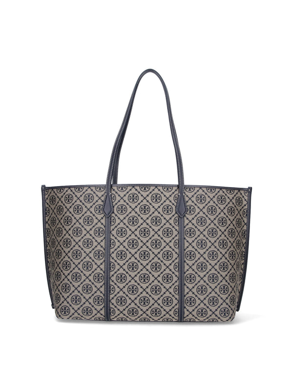 Tory Burch 56% Cotton tote bag in blue