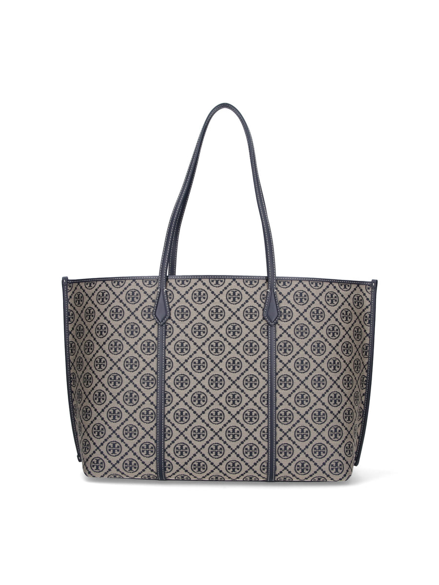 Tory Burch 56% Cotton tote bag in blue