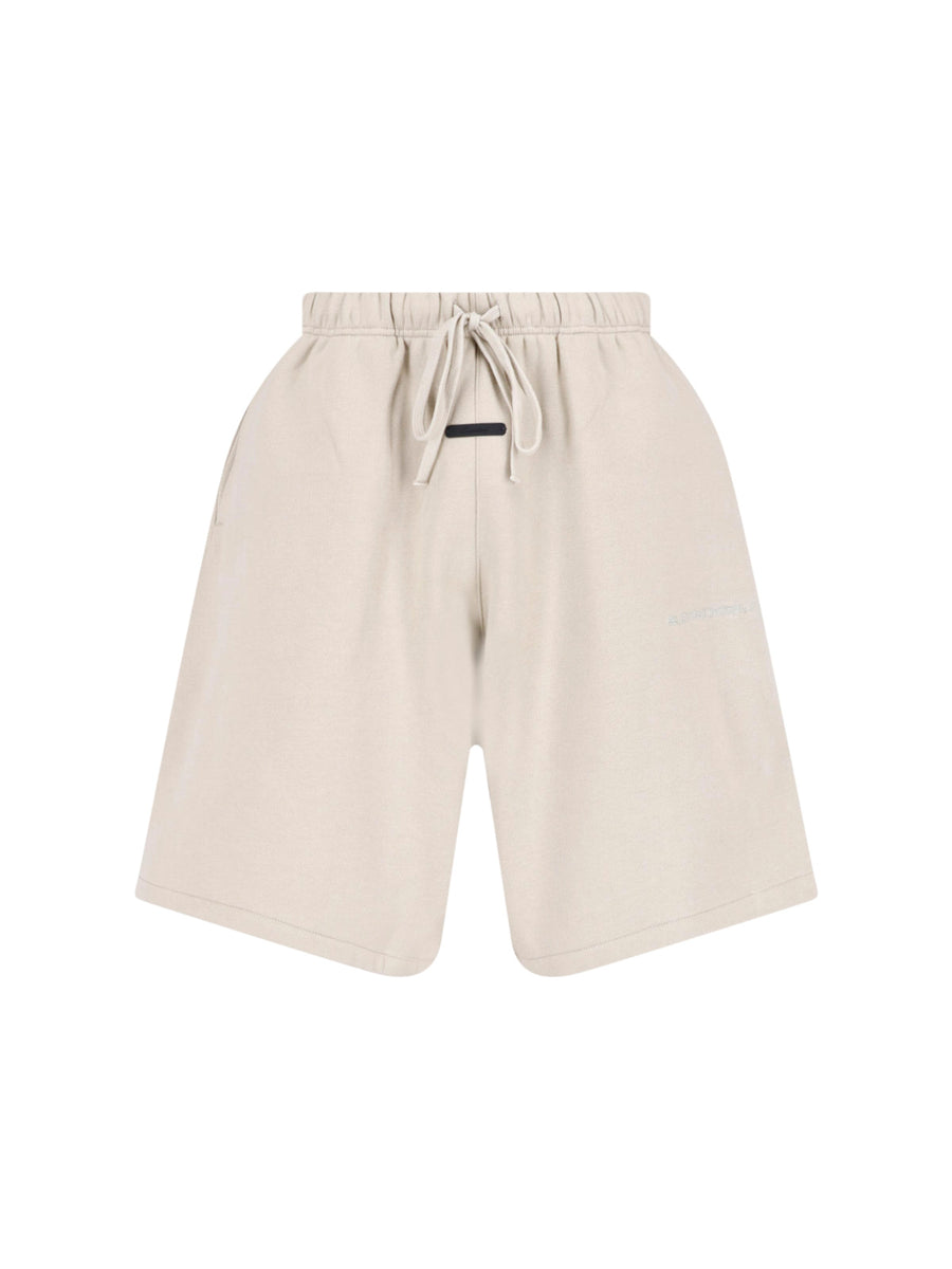 Fear Of God Essentials 80% Cotton bermuda shorts in beige