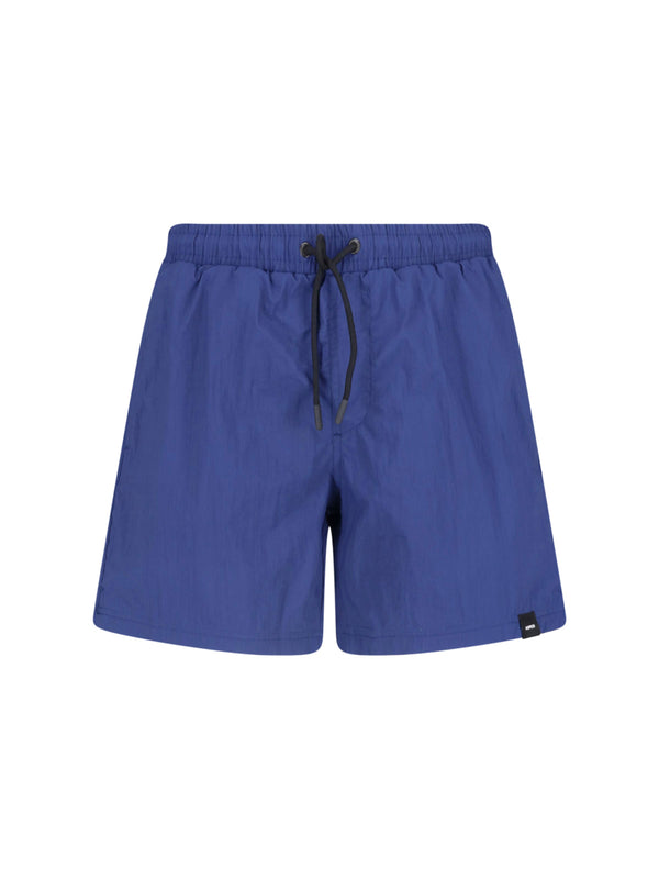 Aspesi 100% Polyamide swim shorts in blue