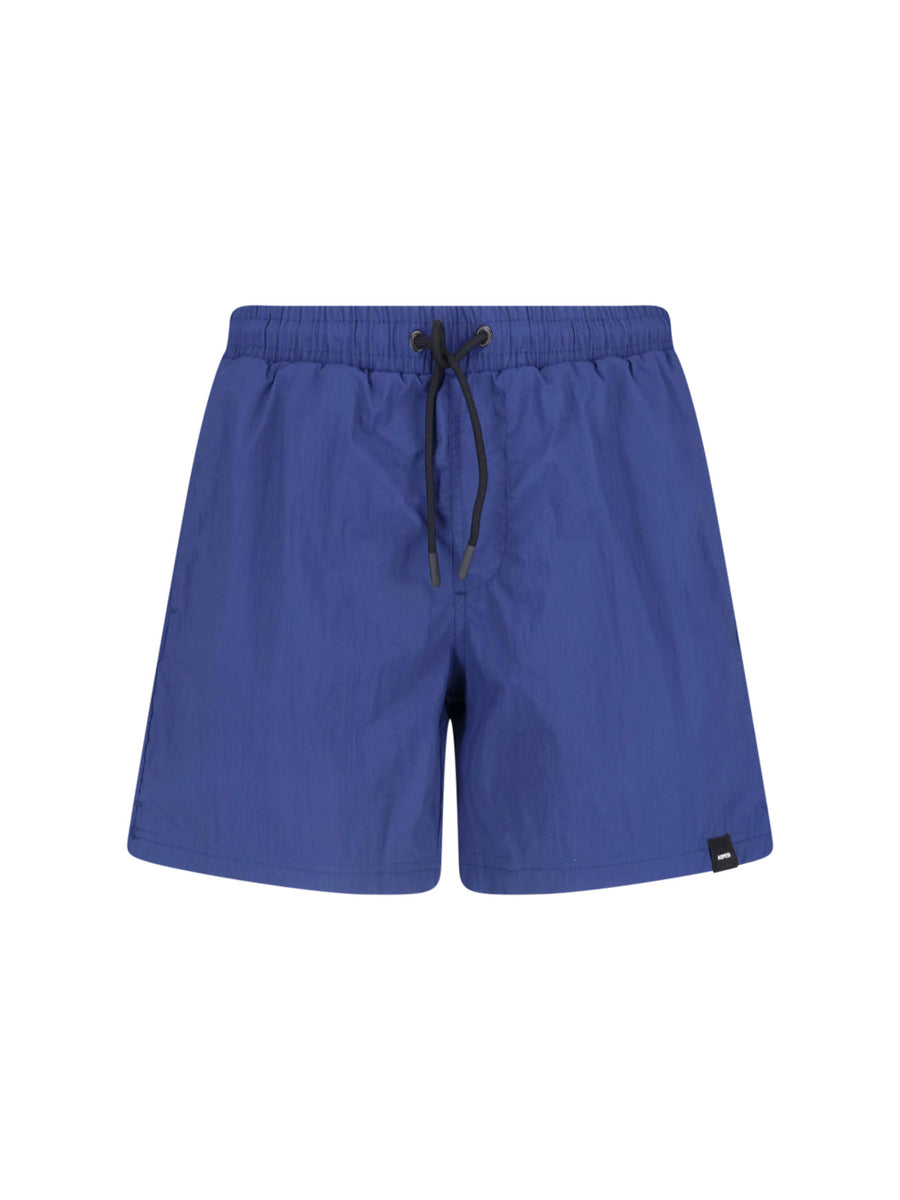 Aspesi 100% Polyamide swim shorts in blue