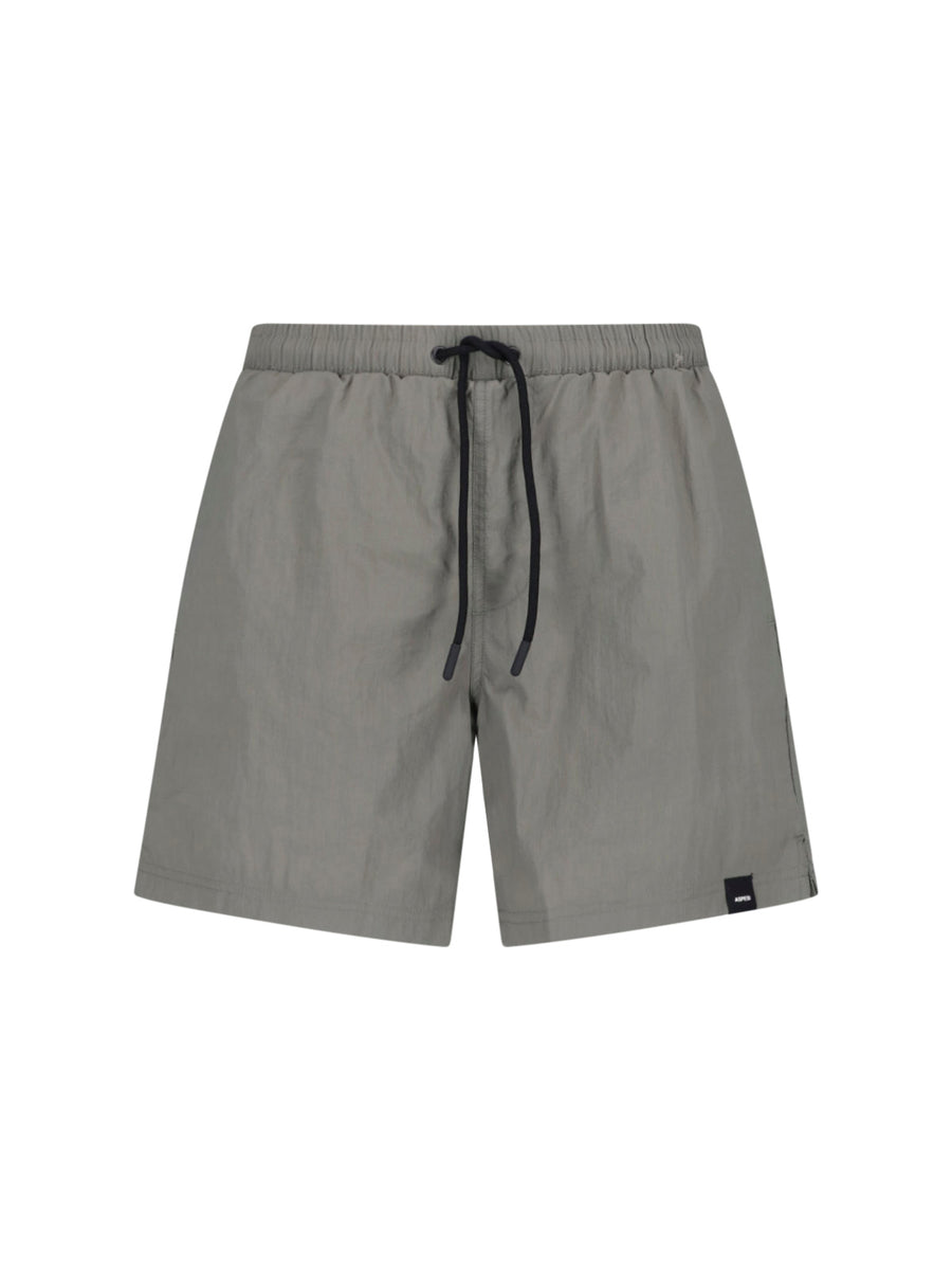 Aspesi 100% Polyamide swim shorts in gray