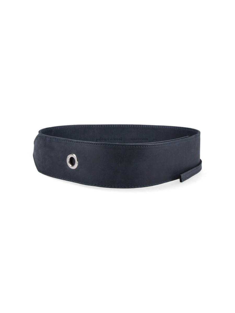 Paloma Wool 100% LWG Leather belt in blue