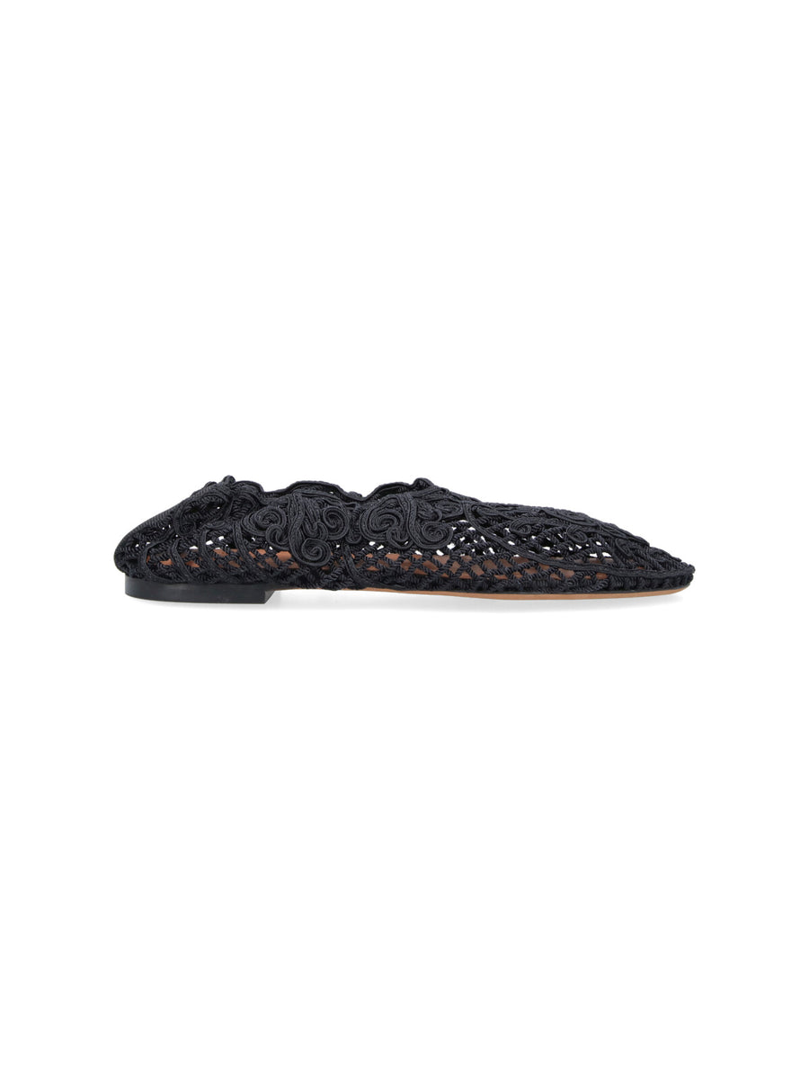 Odissi Lace flat in black