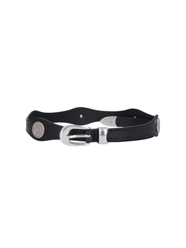 Our Legacy Arid bull hide belt in black