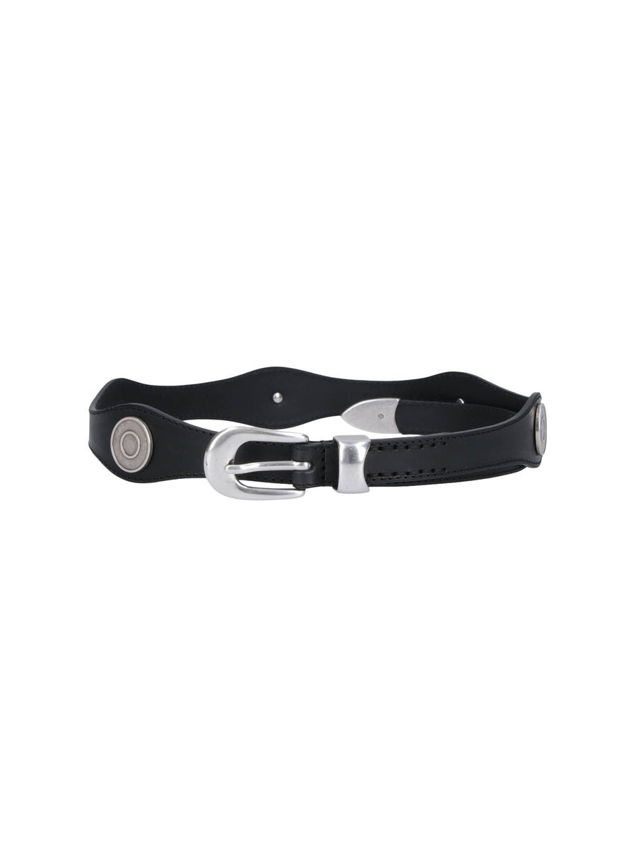 Our Legacy Arid bull hide belt in black